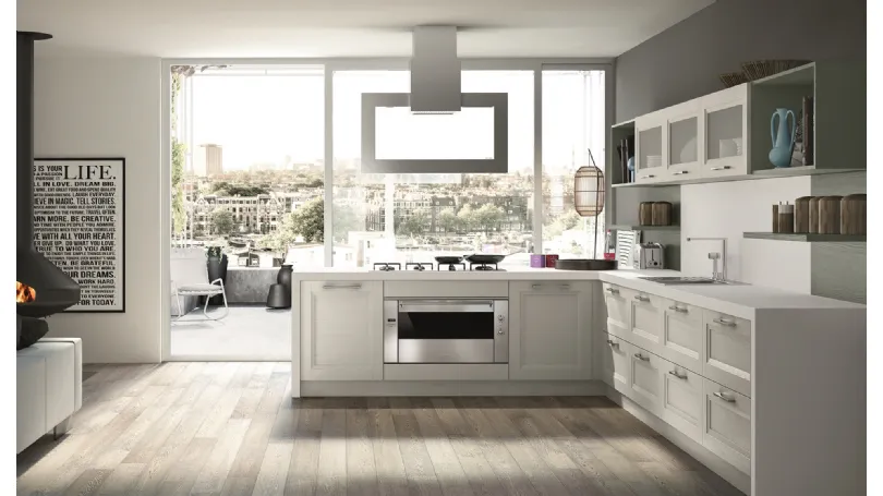 Cucina Classica con penisola Alba 02 di Essebi