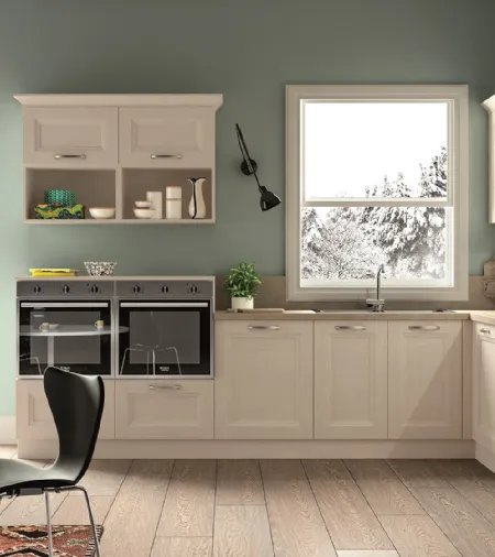 Cucina Classica angolare Alba in Frassino finitura Avorio di Essebi