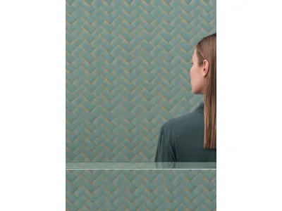 Carta da parati in tessuto non tessuto Yumi con grafica stilizzata di Wall&Decò