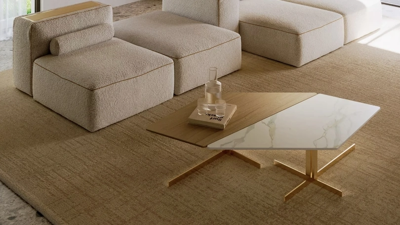 Tavolino Bento in legno e SuperMarmo di Bontempi