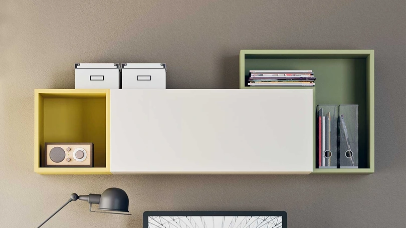 Mensola contenitore Box in laccato opaco di Clever