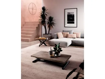 Tavolino trasformabile in eco legno Mondial di Ozzio