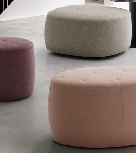 Pouf Bowl, Circus e Wilson in tessuto di Le Comfort