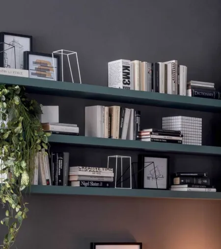 Mensola lineare in legno laminato Start di Clever