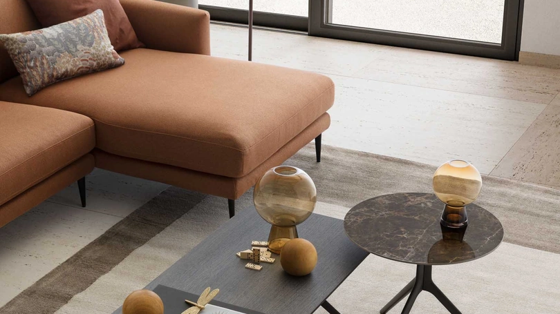 Tavolino Silky rettangolare in rovere grigio di Le Comfort