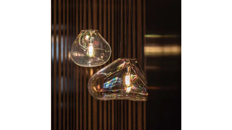 Lampada con diffusore in vetro soffiato di Fontana Arte