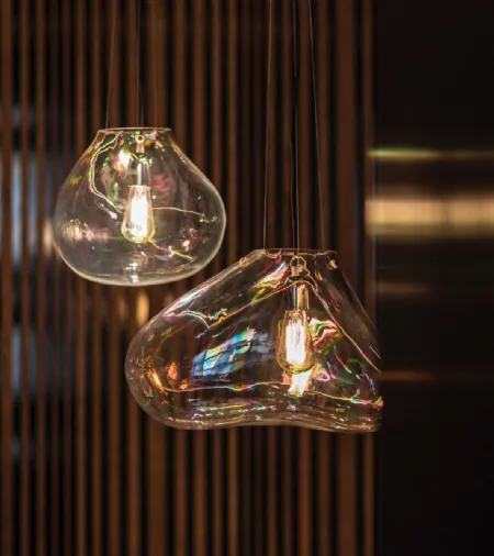 Lampada con diffusore in vetro soffiato di Fontana Arte