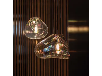 Lampada con diffusore in vetro soffiato di Fontana Arte