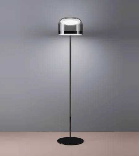 Lampada con paralume in vetro di Fontana Arte