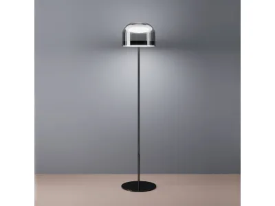 Lampada con paralume in vetro di Fontana Arte