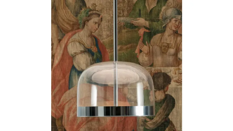 Lampada Equatore grande in vetro di Fontana Arte
