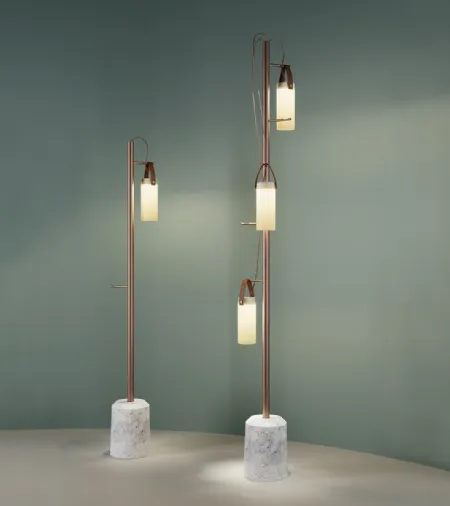 Lampada con base in marmo di Fontana Arte