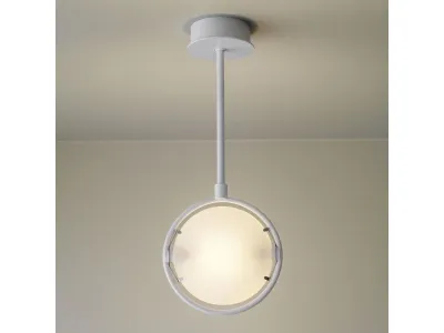 Lampada a sospensione satinata di Fontana Arte