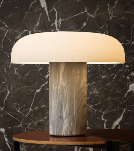 Lampada da tavolo Tropico media in marmo e vetro di Fontana Arte