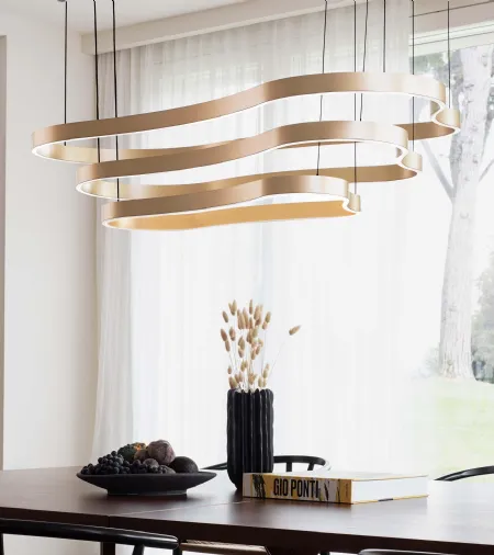 Lampada a sospensione Waves di Ideal Lux