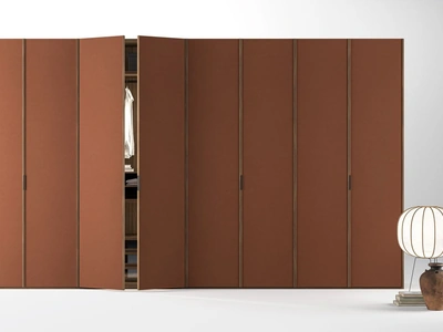 Armadio rivestito in tecnopelle Kyoto di Tagliabue Mobili
