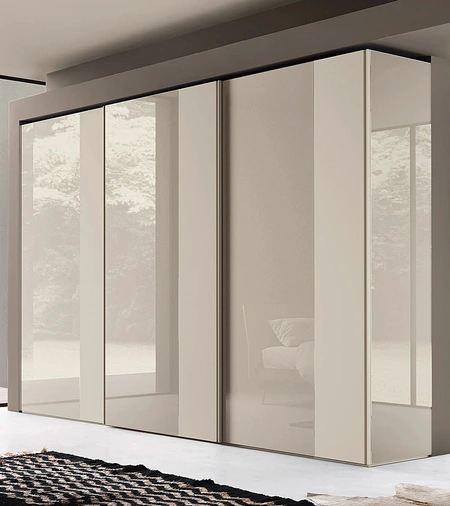 Armadio Sintesi con ante scorrevoli in Vetro di Sangiacomo