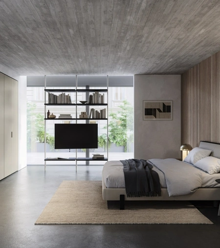 Armadio Trail con anta cannettata di Sangiacomo