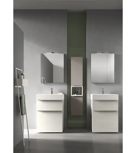 Mobile da Bagno a terra in melaminico Sable bianco 46 07 di Arcom