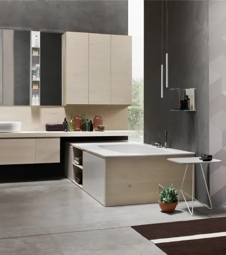 Mobile da Bagno sospeso in Rovere Soul 03 di Arcom