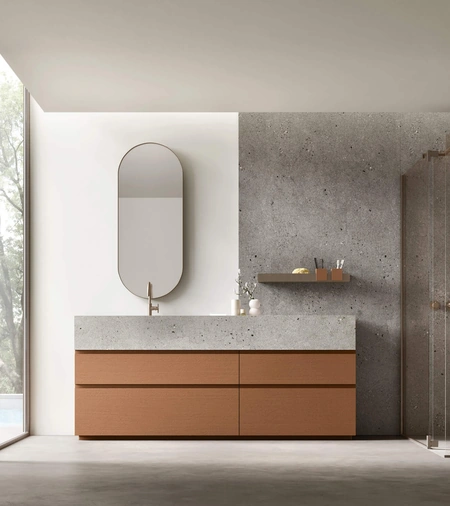 Mobile da Bagno a terra Soul 15 in rovere laccato di Arcom