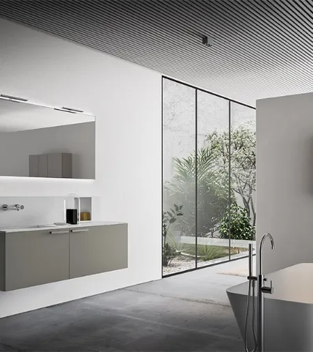 Mobile da Bagno Cartabianca in Grigio Pietra di Cerasa