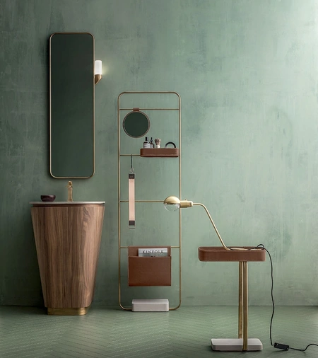 Mobile da Bagno Suede 01 in Noce Canaletto di Cerasa