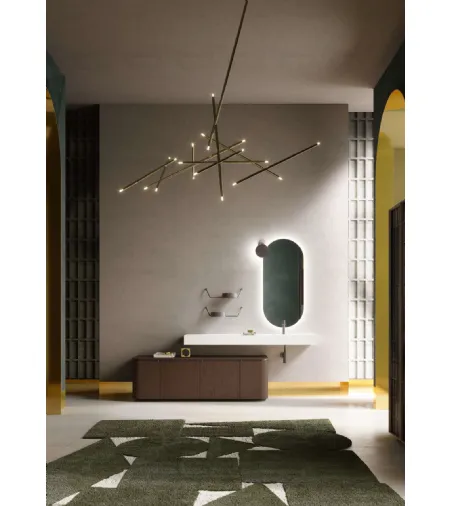 Mobile da Bagno a terra Des Evolution 06 in rovere termocotto di Cerasa