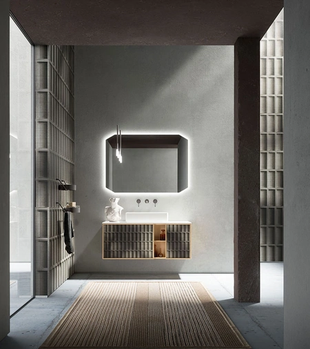 Mobile da Bagno in Rovere Des Evolution Natural 01 di Cerasa