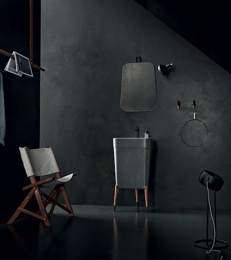 Lavabo Free 03 in tinta Metallico Ferro di Cerasa