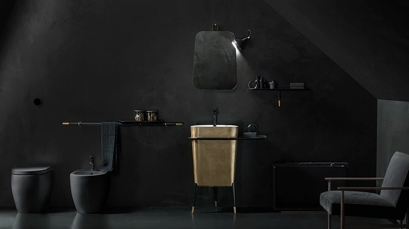 Lavabo Free 04 in tinta Metallico Bronzo di Cerasa