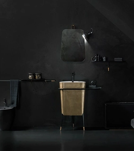 Lavabo Free 04 in tinta Metallico Bronzo di Cerasa