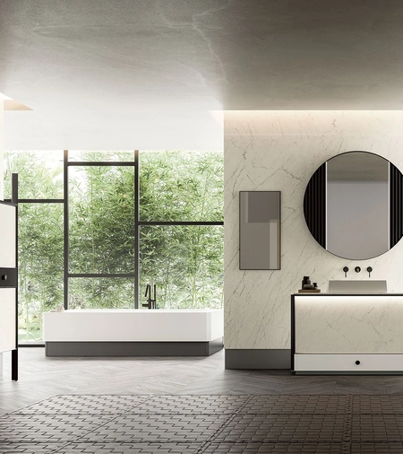 Mobile da Bagno Honey 00 in Laminam Statuarietto di Cerasa