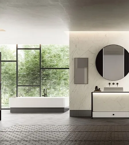 Mobile da Bagno Honey 02 in Laminam Statuarietto di Cerasa