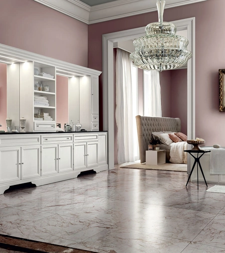 Mobile da Bagno Paestum 00 in laccato Bianco di Cerasa