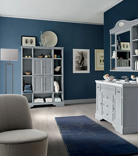 Mobile da Bagno Paestum 01 in Frassino laccato di Cerasa