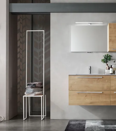 Mobile da Bagno sospeso in melaminico Rovere E-Ly 81 di Arcom