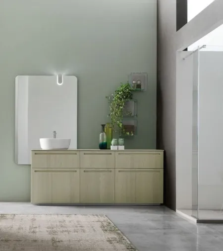 Mobile da Bagno a terra in Olmo Verde Rush 26 di Arcom