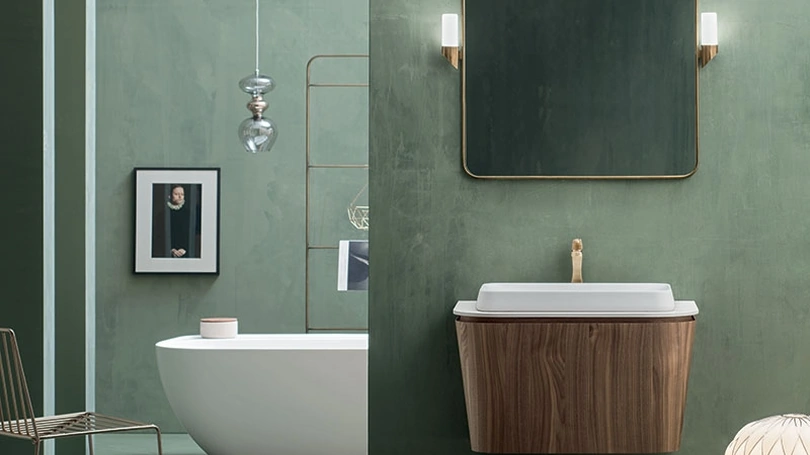 Mobile da Bagno sospeso Suede 02 di Cerasa