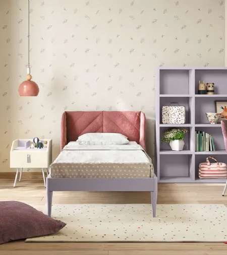 Cameretta a ponte con scrivania e libreria Kids space 21 di Nidi