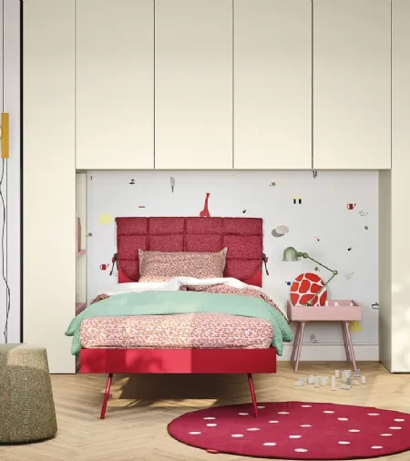 Cameretta a ponte Kids space 23 in melaminico di Nidi