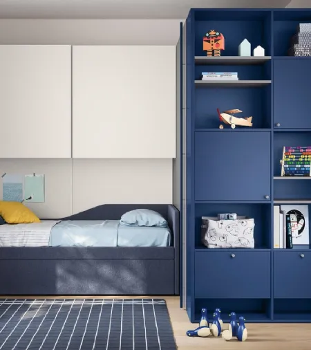 Cameretta a ponte Kids space 25 in melaminico di Nidi