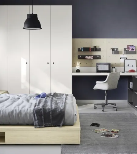 Cameretta con letto a terra Next space 14 di Nidi