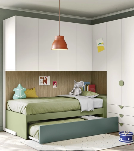 Cameretta a Ponte con Letti Estraibili di Nidi