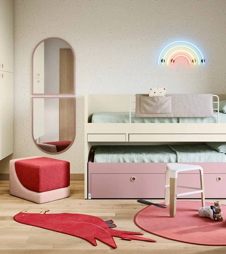 Cameretta Salvaspazio con Letti Rialzati di Nidi