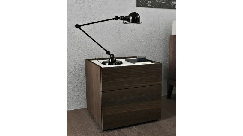 Comodino Cube con top in vetro di Misuraemme