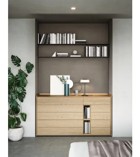 Comò in rovere Sly di Novamobili