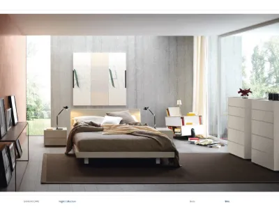 Letto in legno con testiera Brio di Sangiacomo