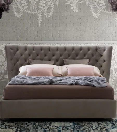 Letto con testiera trapuntata Caravaggio di Le Comfort