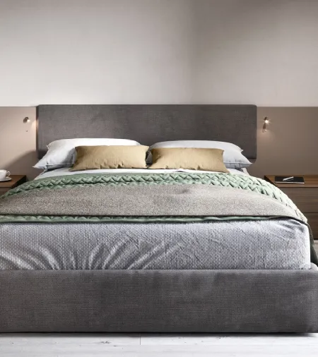 Letto in tessuto con testiera Cardiff di Cinquanta3